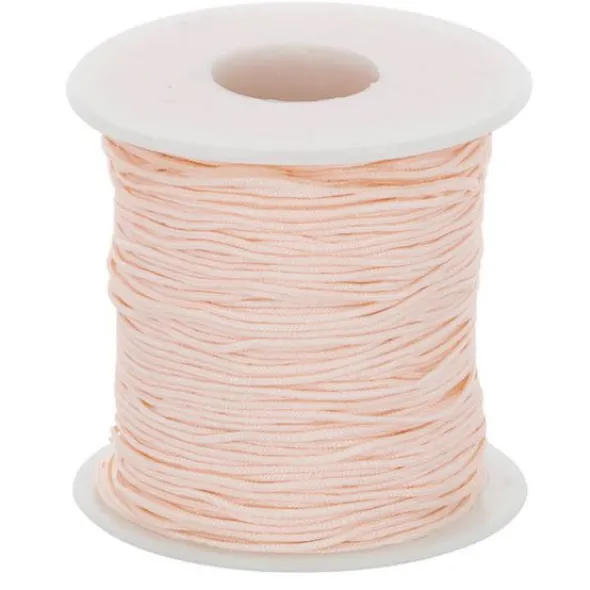 Glanskoord/ Speenkoord 1mm - Licht Zalm