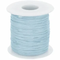 Glanskoord/ Speenkoord 1mm - Licht Blauw