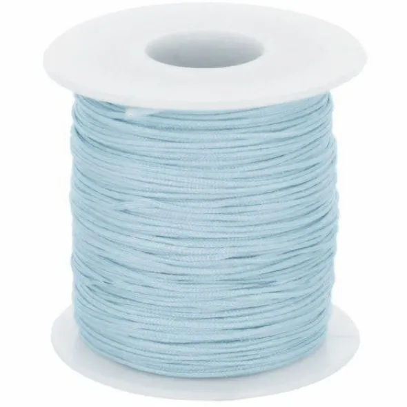 Glanskoord/ Speenkoord 1mm - Licht Blauw