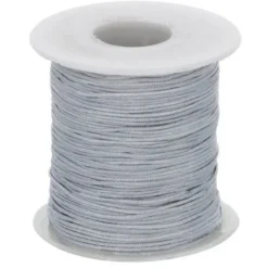Glanskoord/ Speenkoord 1mm - Licht Grijs