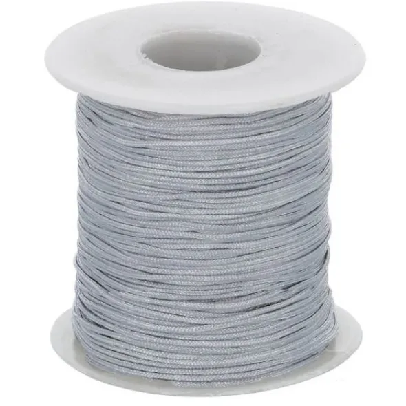 Glanskoord/ Speenkoord 1mm - Licht Grijs