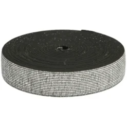 Glitter Elastiek - Zilver/Zwart - 20 mm
