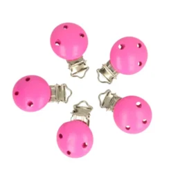 Houten Speenklem - Fuchsia