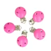 Houten Speenklem Middel - Fuchsia