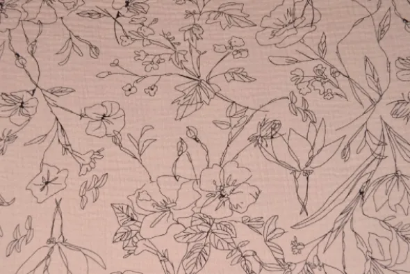 Hydrofiel - Sketch of Flowers Old Pink