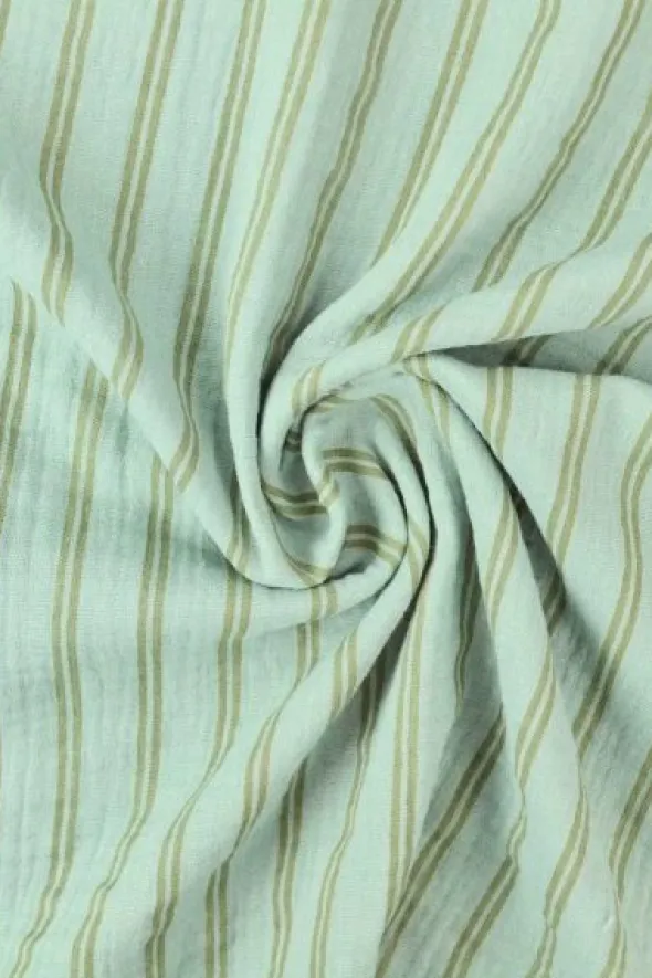 Hydrofiel - Taupe Stripes on Light Mint