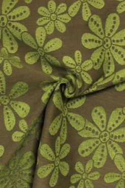 Jacquard Gobelin - Big Flowers Green/Taupe