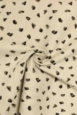 Jacquard Gobelin - Black/Beige Spots on Creme