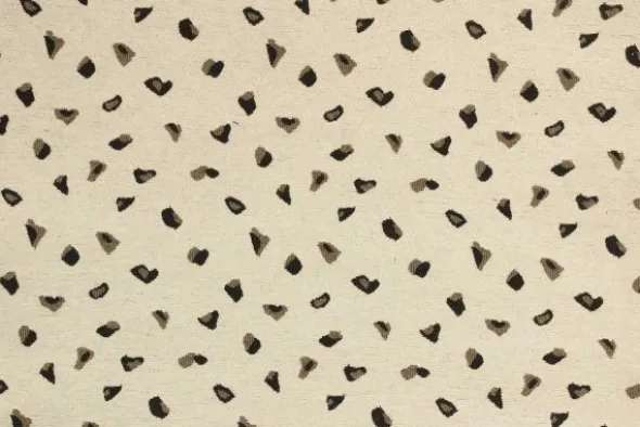 Jacquard Gobelin - Black/Beige Spots on Creme