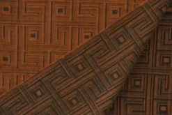 Jacquard Gobelin - Black/Rusty Graphic Blocks