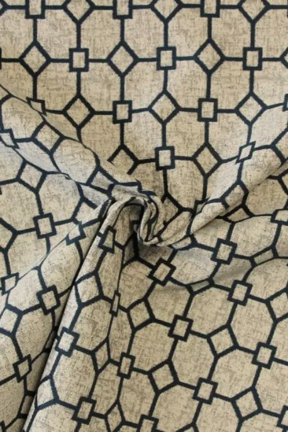 Jacquard Gobelin - Blue/ Light Grey Design