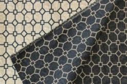 Jacquard Gobelin - Blue/ Light Grey Design