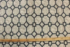 Jacquard Gobelin - Blue/ Light Grey Design