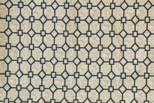 Jacquard Gobelin - Blue/ Light Grey Design