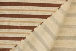 Jacquard Gobelin - Camel/Brown Stripes on Beige