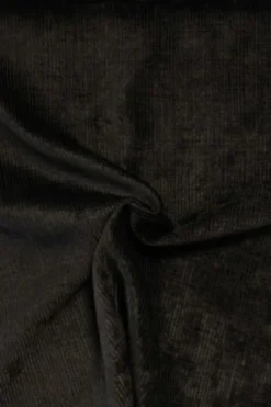 Jacquard Gobelin - Deep Black Velvet Stripes