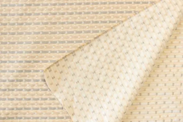 jacquard gobelin - Grey/Beige Stripes on Creme
