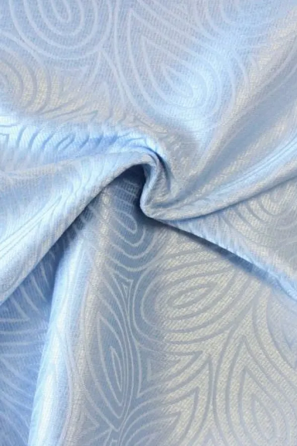 jacquard gobelin - Light Blue Leaves