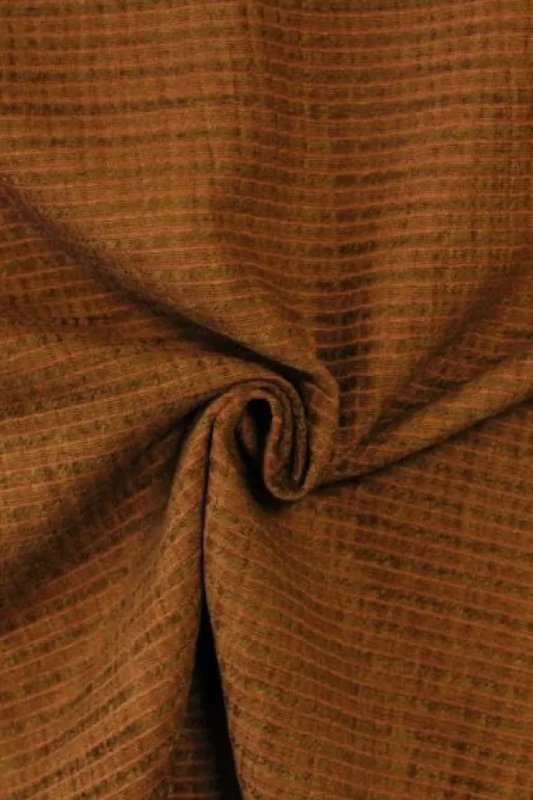 Jacquard Gobelin - Mossgreen/Pink Stripes