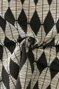 Jacquard Gobelin - Off White/Black Design