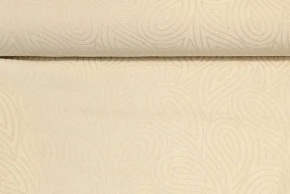 Jacquard Gobelin - Off White Shiny Leaves