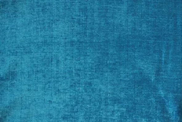 Jacquard Gobelin - Petrol Blue Velvet Stripes