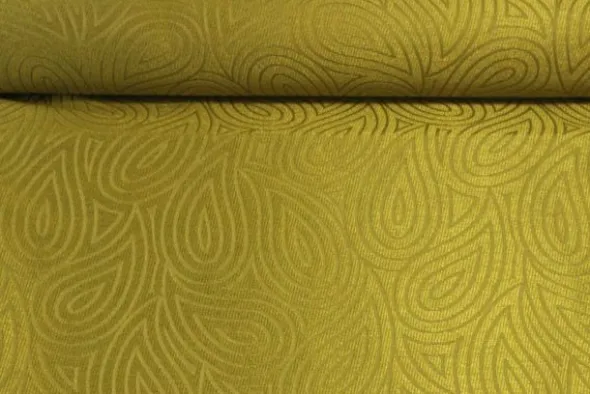 jacquard gobelin - Warm Lime Green Leaves