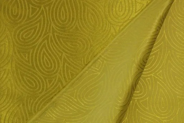 jacquard gobelin - Warm Lime Green Leaves