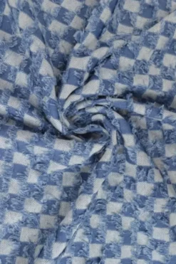 Jeans - Frayed Checks - Light Blue