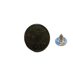 Jeansknoop Star 20mm - Black