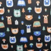 Jogging - Orange/Blue Wood Animals on Black