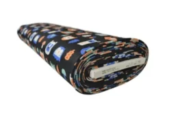 Jogging - Orange/Blue Wood Animals on Black