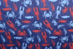 Jogging - Red/Blue Seafood on Dark Blue