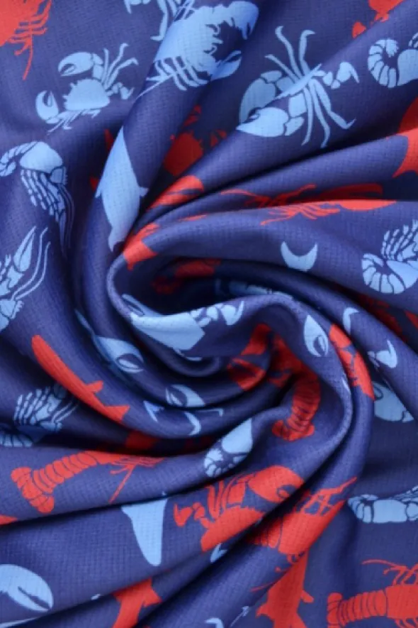 Jogging - Red/Blue Seafood on Dark Blue