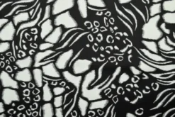 Katoen - Animal Spots and Stripes Black and White