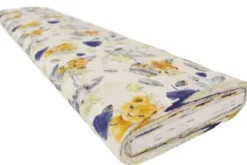 Katoen - Baby Safari Animals White/Blue