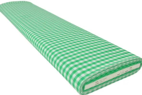 Katoen - Boerenruit Groot 6.5mm - Grasgroen