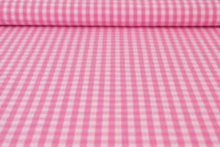 Katoen - Boerenruit Groot 6.5mm - Roze