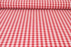 Katoen - Boerenruit Groot 6.5mm - Rood