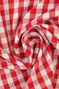 Katoen - Boerenruit Groot 6.5mm - Rood