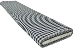 Katoen - Boerenruit Groot 6.5mm - Zwart