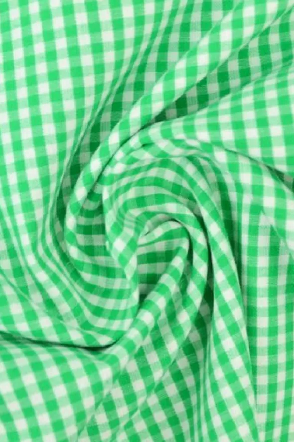Katoen - Boerenruit Klein 2.5mm - Grasgroen