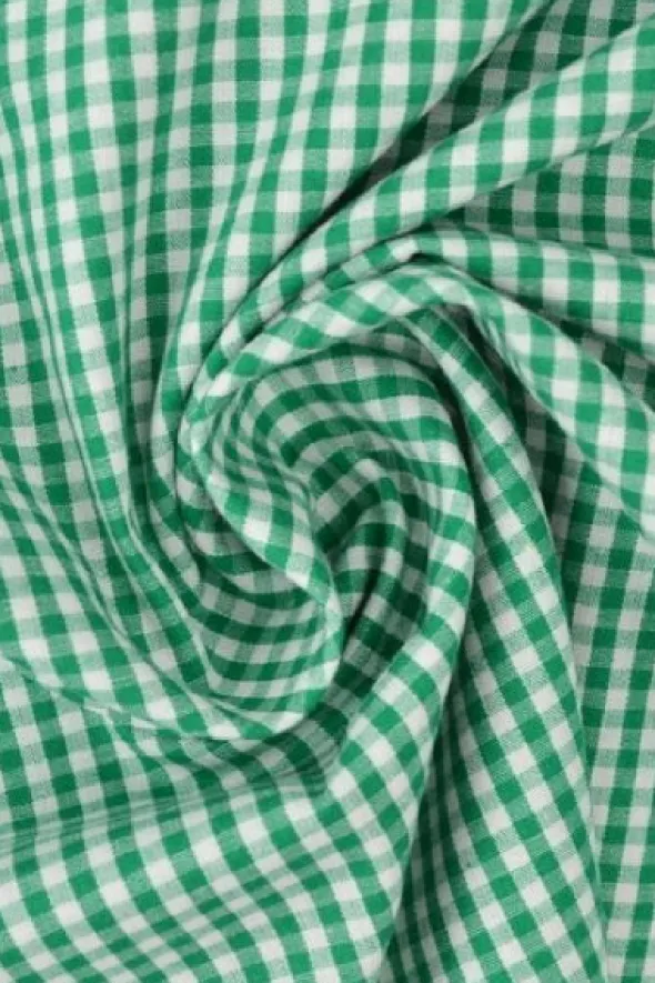 Katoen - Boerenruit Klein 2.5mm - Groen