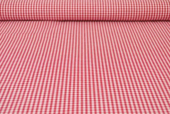 Katoen - Boerenruit Klein 2.5mm - Rood