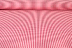 Katoen - Boerenruit Klein 2.5mm - Zacht Rood