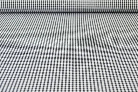 Katoen - Boerenruit Klein 2.5mm - Zwart