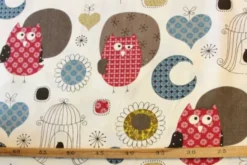 Katoen Canvas - Big Owls and Birdcages