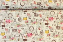 Katoen Canvas - Oui Oui, Romance in Paris