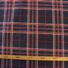 Katoen Canvas - Red Squares and Lines on Navy