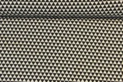 Katoen Canvas - Small Triangles Black/Beige